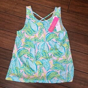 NEW Lilly Pulitzer Leafy Tank Top - Pink, Blue, and Green size XS